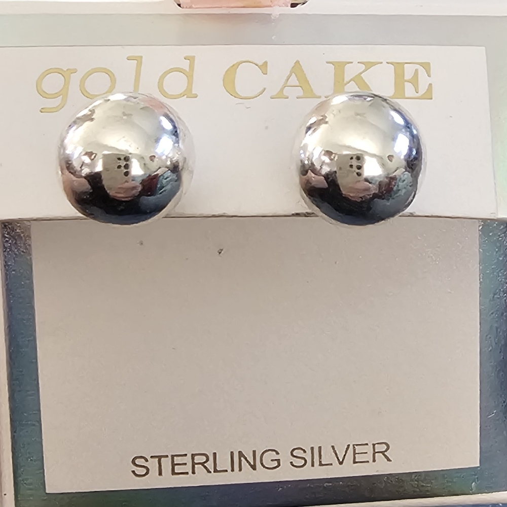 12mm sterling silver earrings